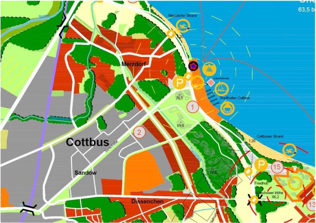 Zimmervermietung Cottbusser Ostsee Esterno foto